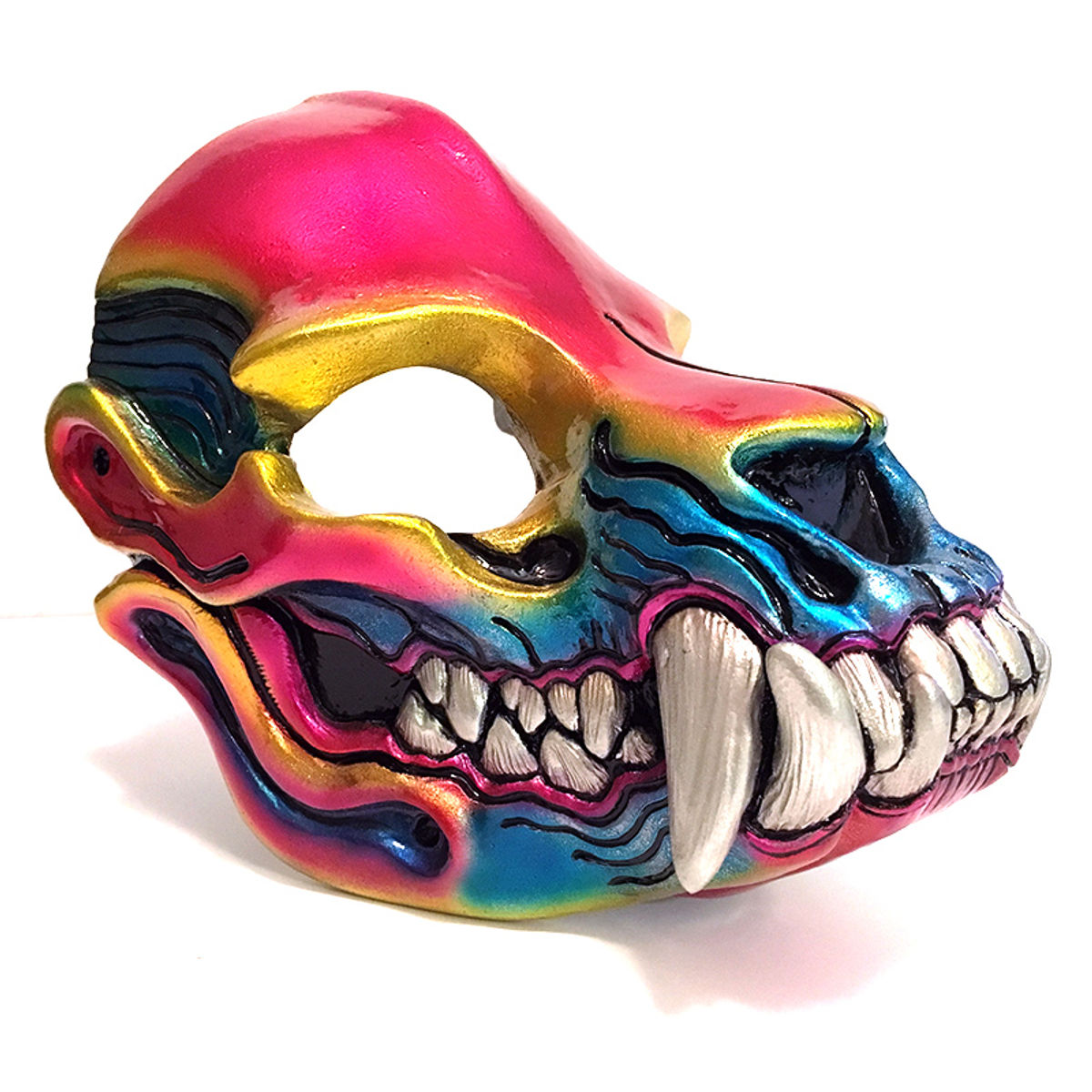 Rainbow Skull Beast Mask