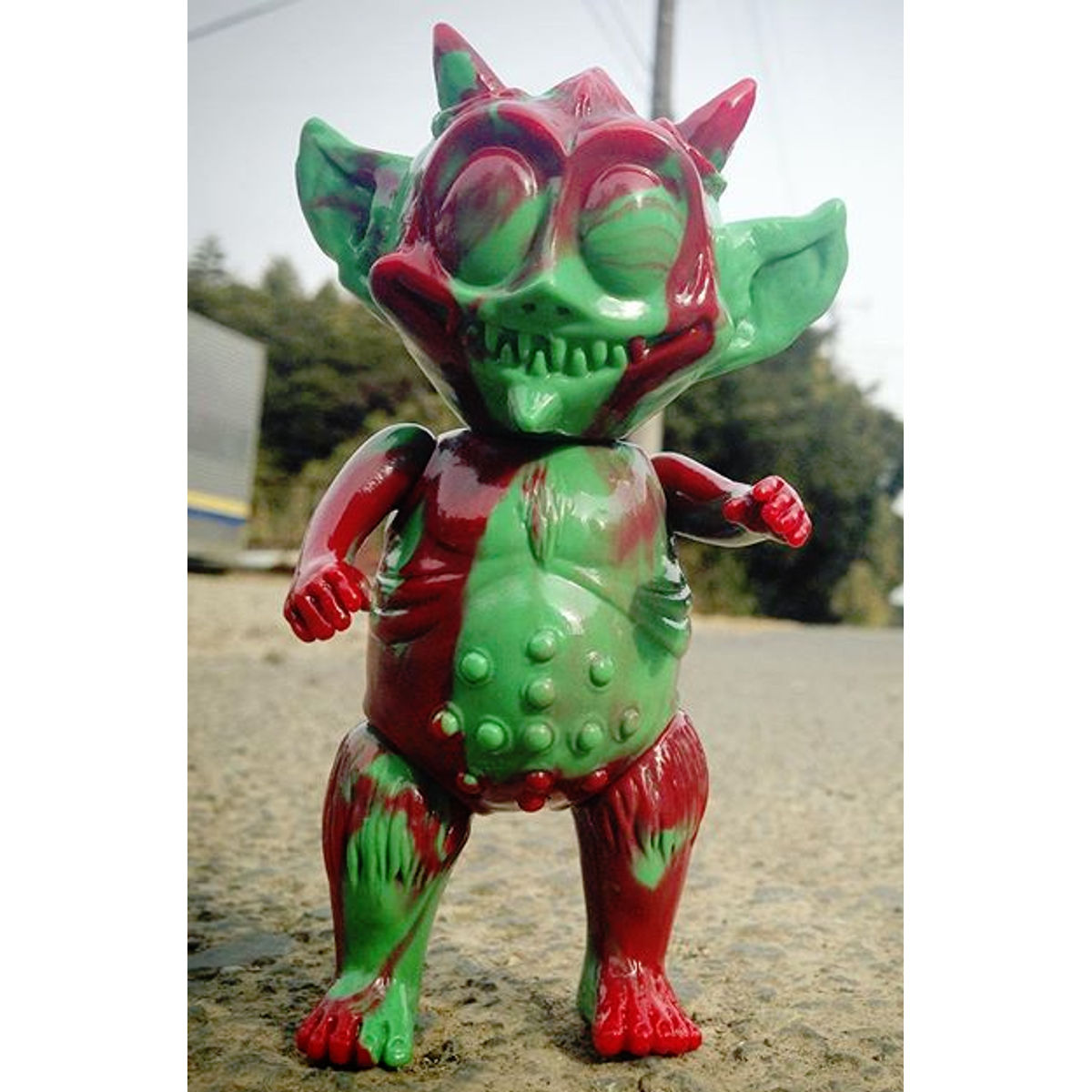 Bernie - red/green marbled