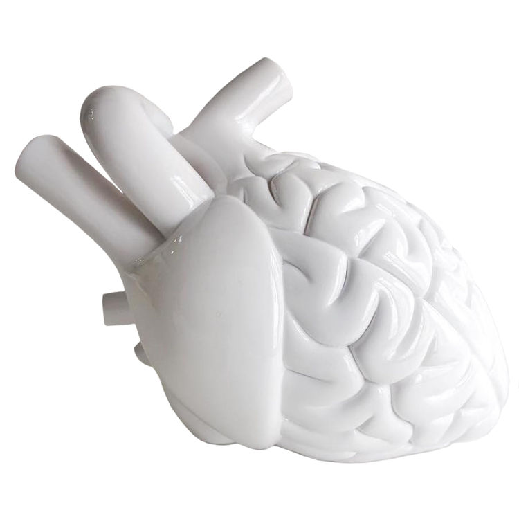 Brain Heart - White (Swab Barcelona) by Emilio Garcia