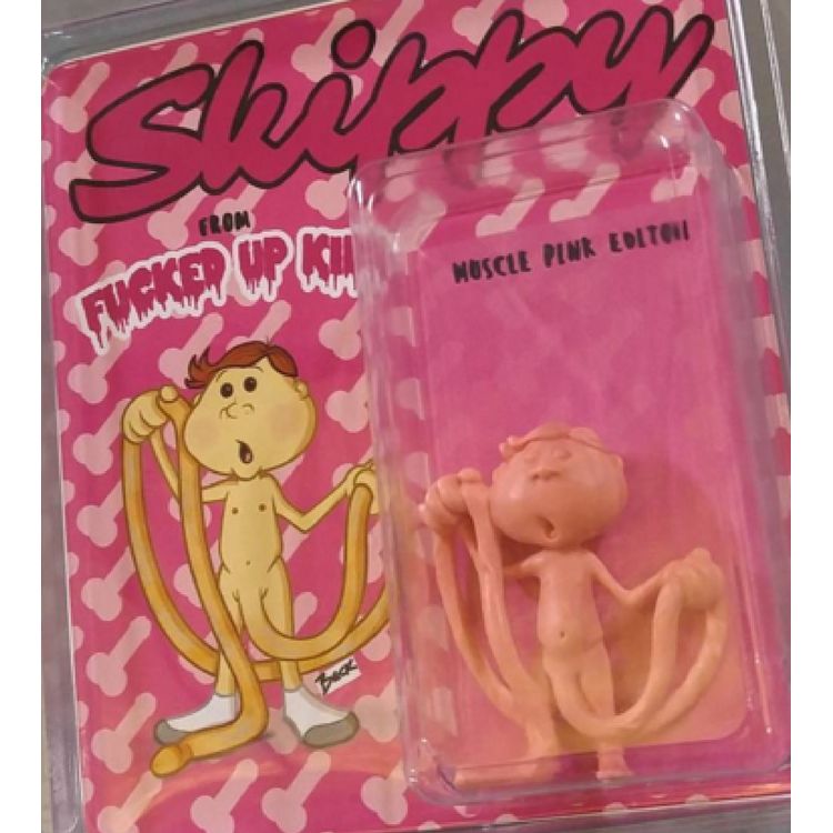 Skippy Mini Figure from FUK2 - muscle pink edition by Andrew Scribner