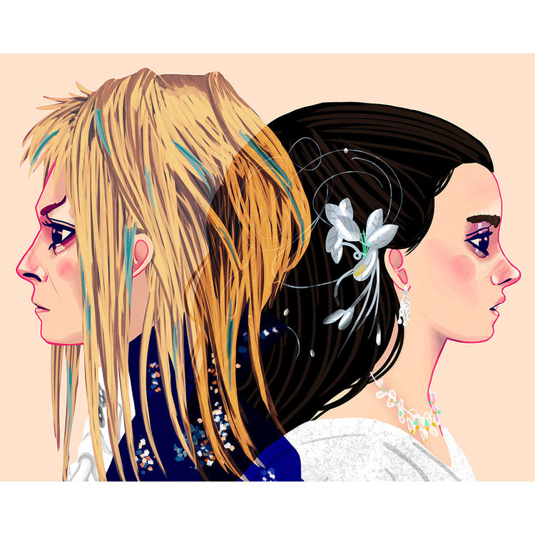 "I'll Be There For You. As The World Falls Down." Print by Nan Lawson