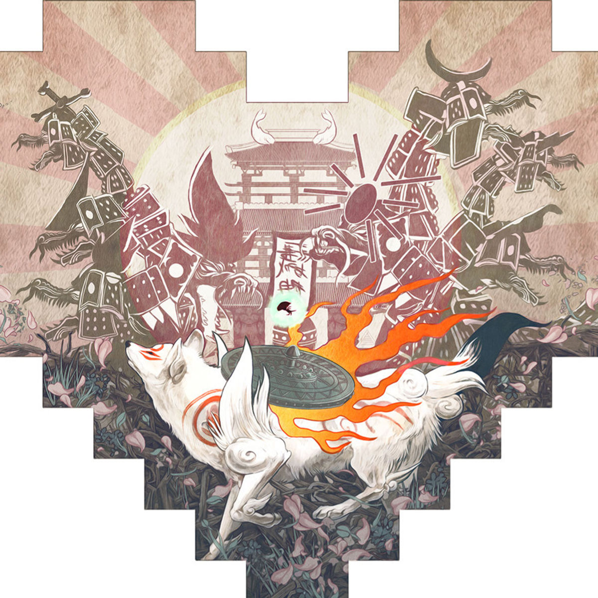 "Amaterasu's Arrival" Wood Print