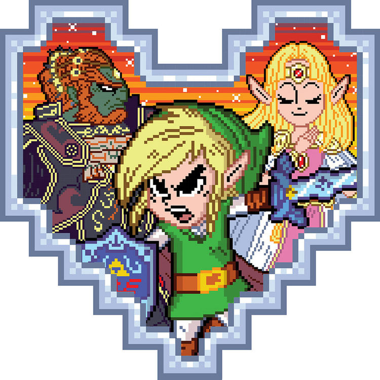 "The Legend of Zelda Heart Container" Wood Print by Bobby O'Herlihy