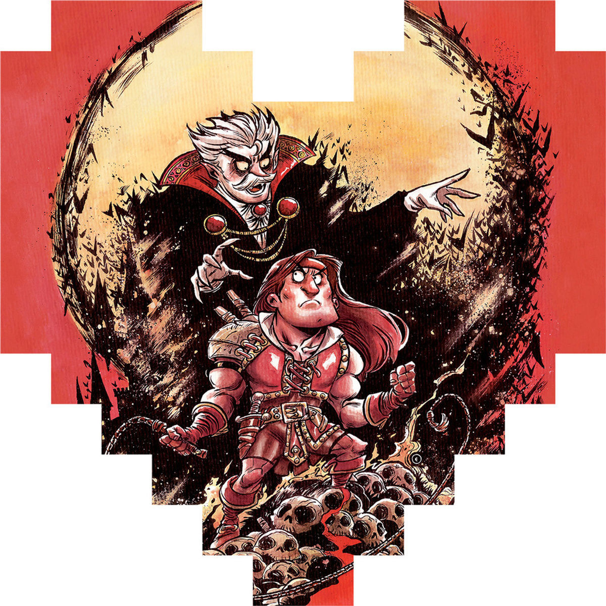 "Heart of a Vampire Killer" Wood Print