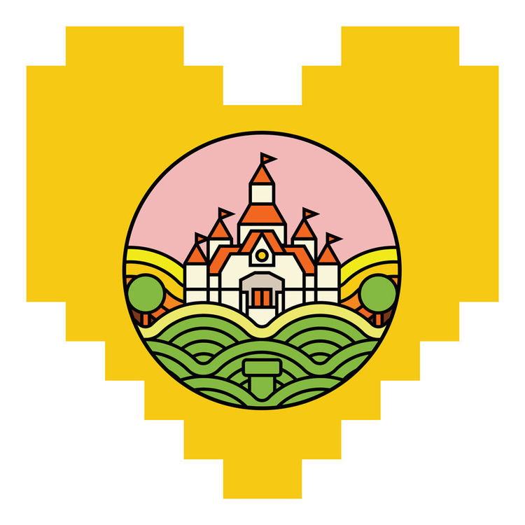 "Sunset Over The Mushroom Kingdom" Wood Print by Jason Cryer