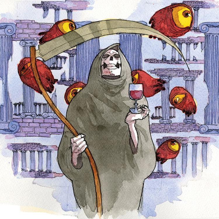 "Gods of Poverty" Wood Print by Kate Glasheen