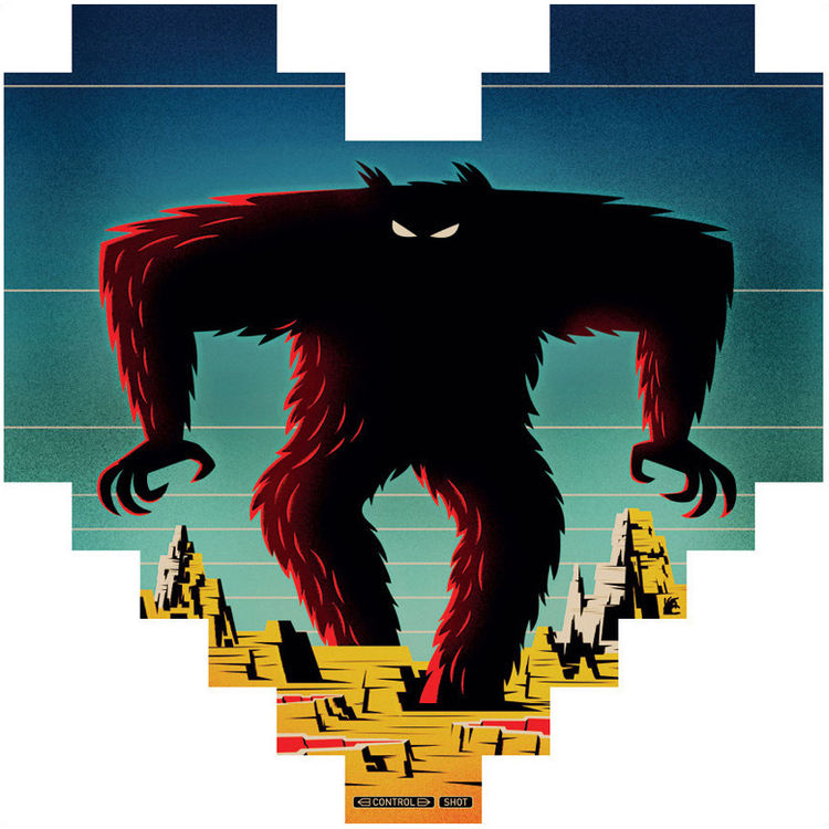 "Space Invaders" Wood Print by Marc Borgions