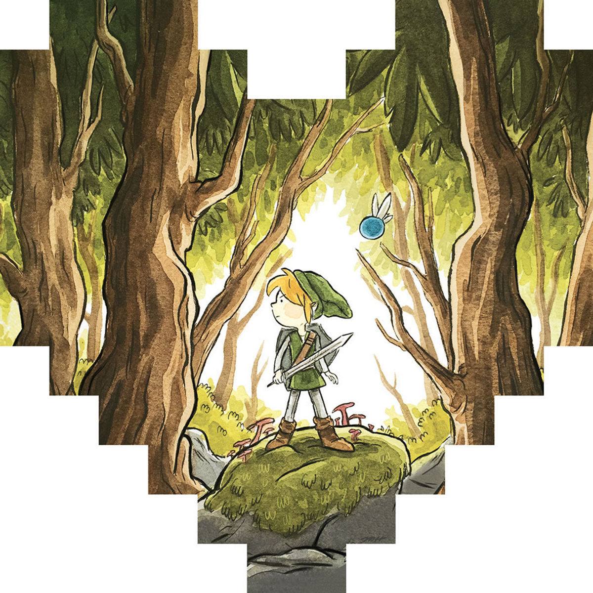 "Hero of Time" Wood Print