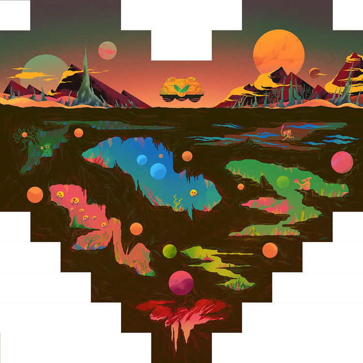 "Planet Zebes" Wood Print by Scott Balmer