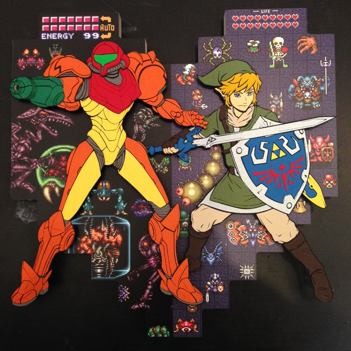 "Super NES Super Friends" Wood Print
