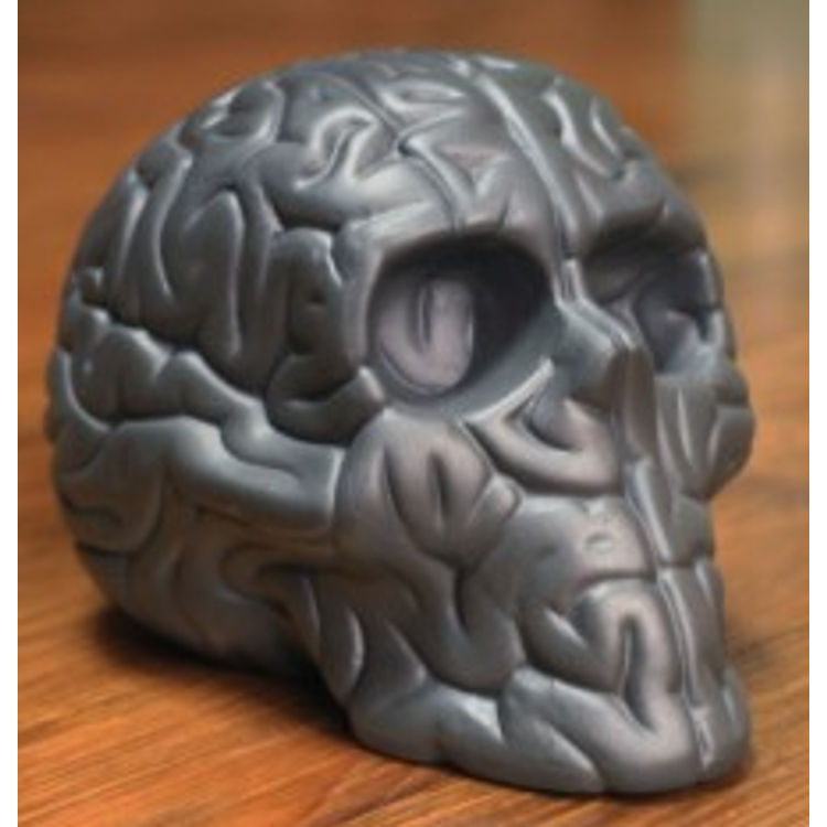Skull Brain 6" - Black by Emilio Garcia