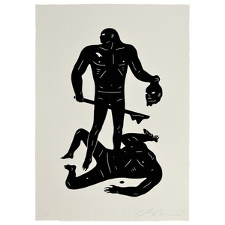 Judgment (Black & White) by Cleon Peterson
