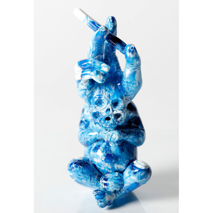 Bastard Children - Dark blue & white marble by Mirfak Prabowo