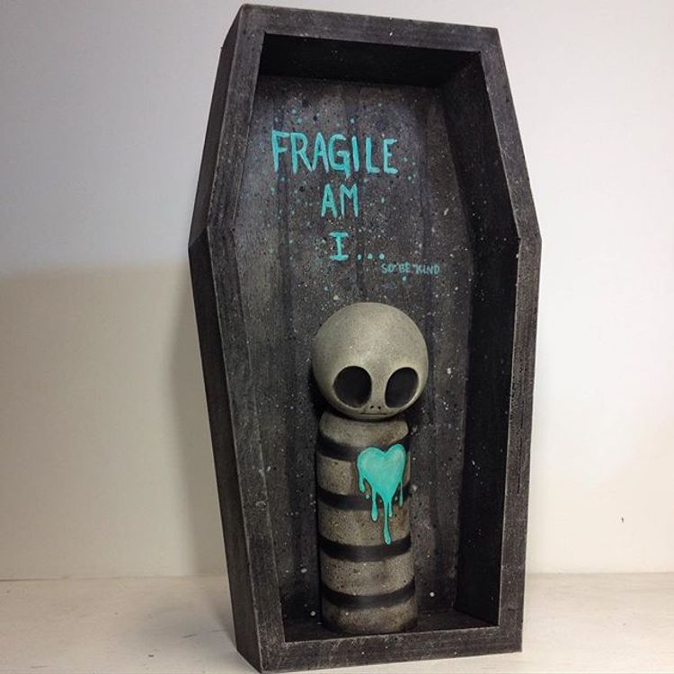 Fragile Am I (Blue with Coffin) by Davemarkart (Dave Webb)