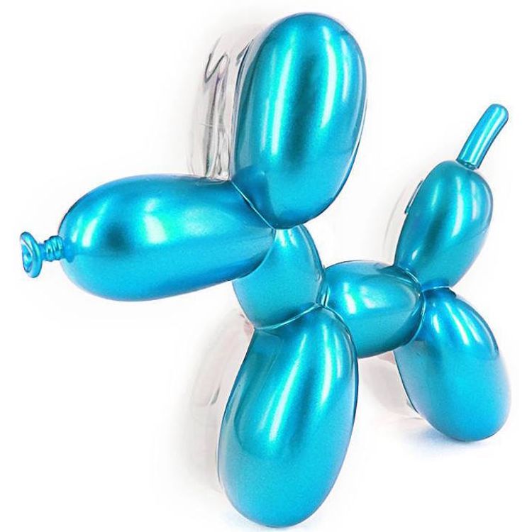 Baby Metallic Balloon Dog Funny Anatomy - Teal by Jason Freeny