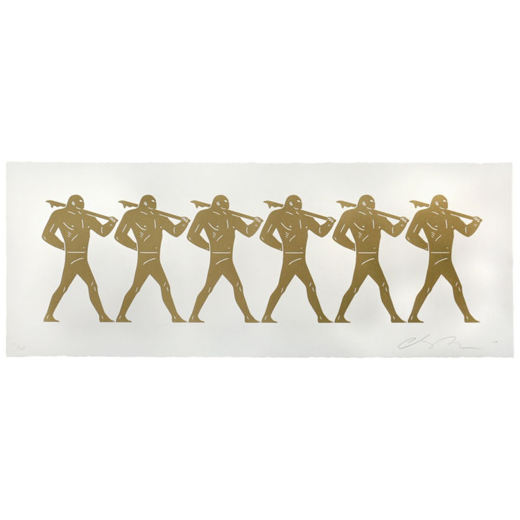 The Marchers (White) by Cleon Peterson
