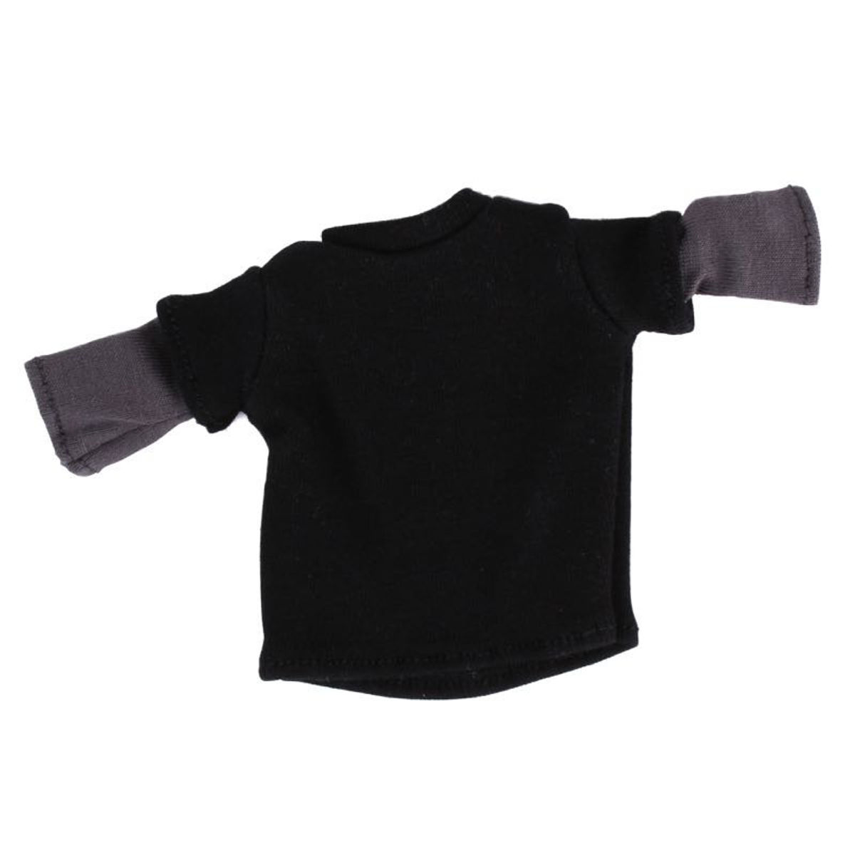 Black Tee with Grey Sewn-in Sleeves (6" Squadt)