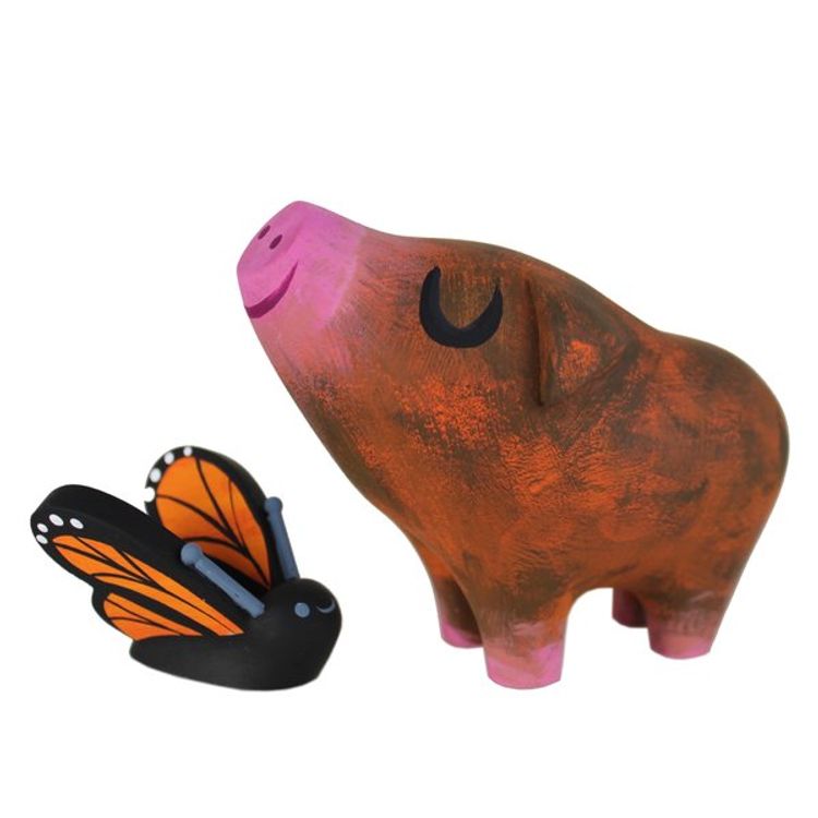 Pig and Butterfly by Michelle Valigura