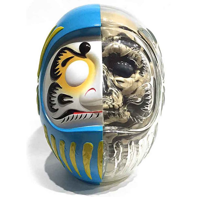 Daruma Skull X-Ray Full Color Blue by Secret Base