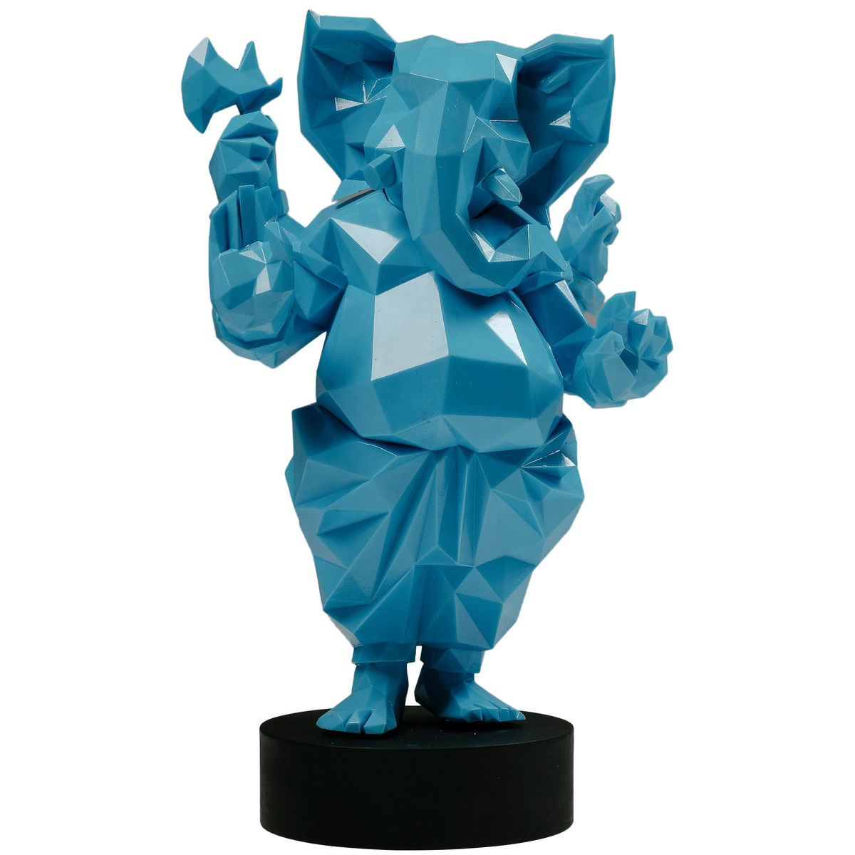 Blue Low Poly Ganesha