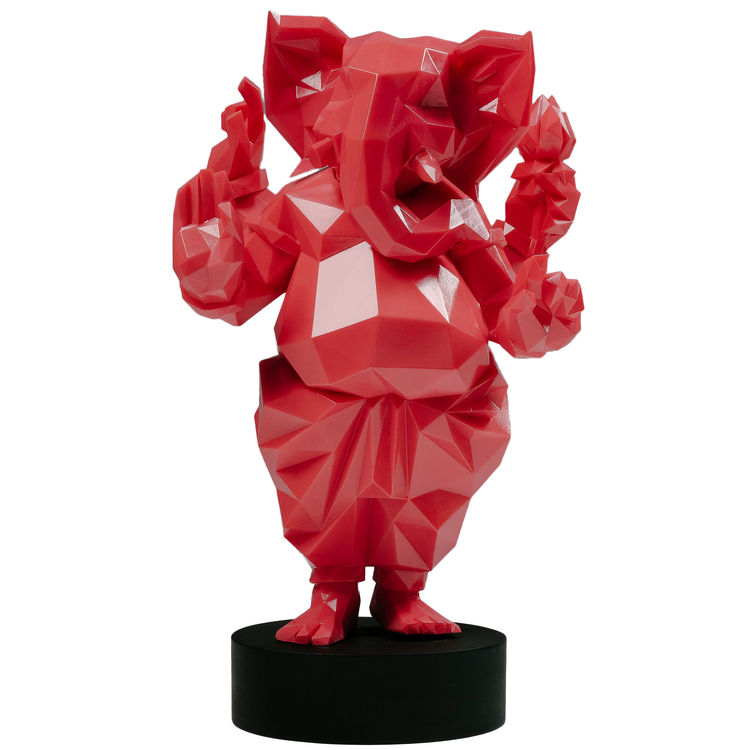 Red Low Poly Ganesha by Kaiju Smuggler