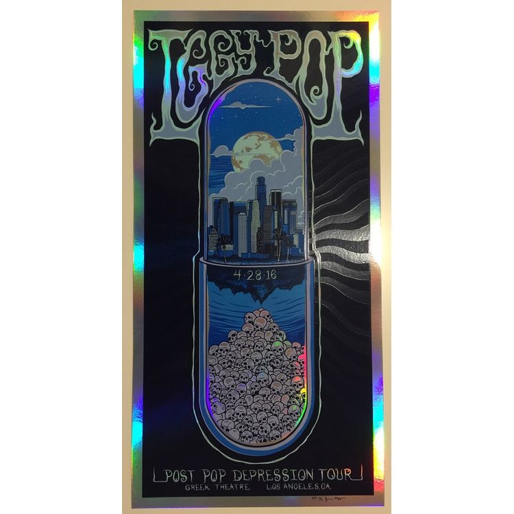 Iggy Pop – Los Angeles, CA 2016 (Foil Variant) by Jim Mazza