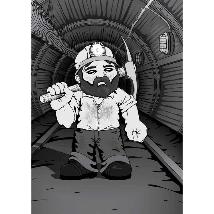 The Miner Print by Jon-Paul Kaiser