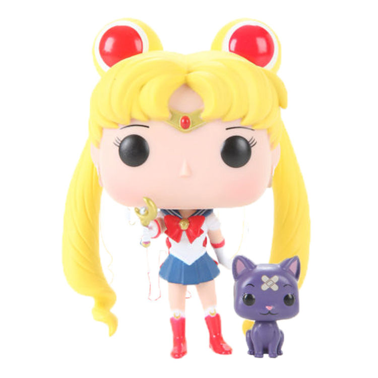 Sailor Moon w/ Moon Stick & Luna : Sailor Moon [90] by Naoko Takeuchi