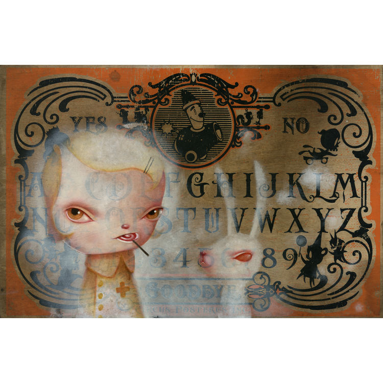 Conjured Girl with a Rabbit by Kathie Olivas
