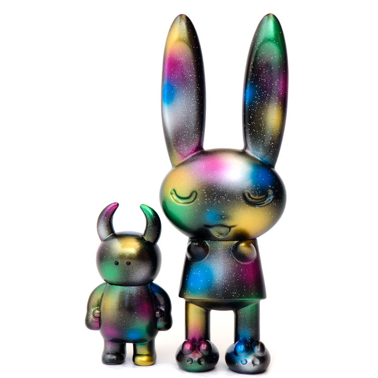 Galaxy Bedtime Bunny & Uamou by Uamou (Ayako Takagi)