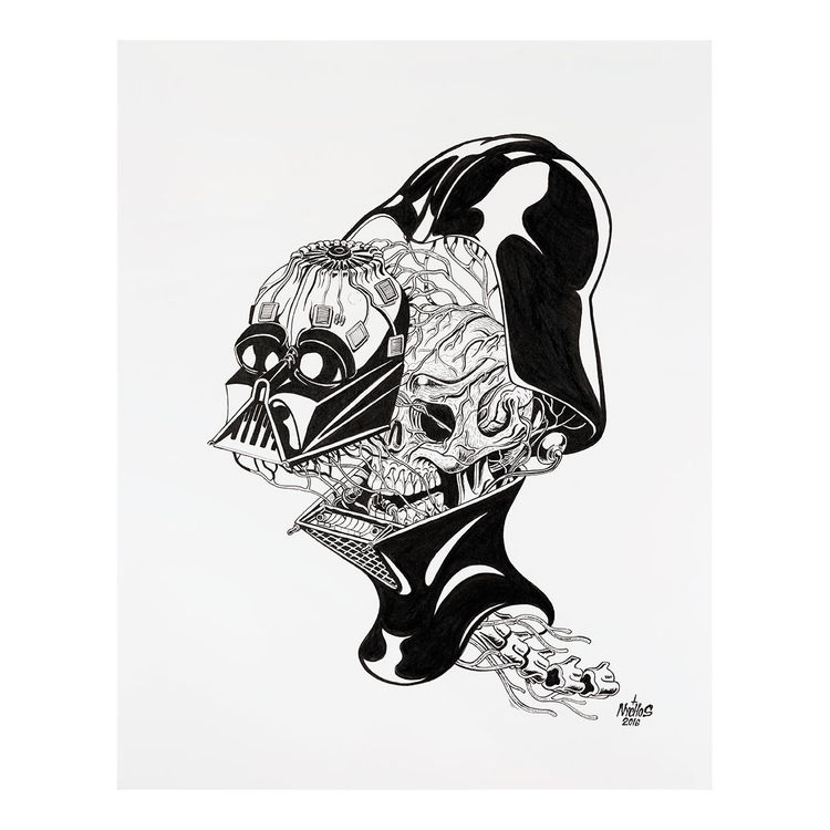 Dissection of Darth Vader's Head by Nychos