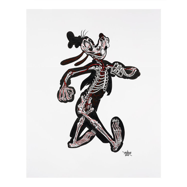 X-Ray of Goofy by Nychos