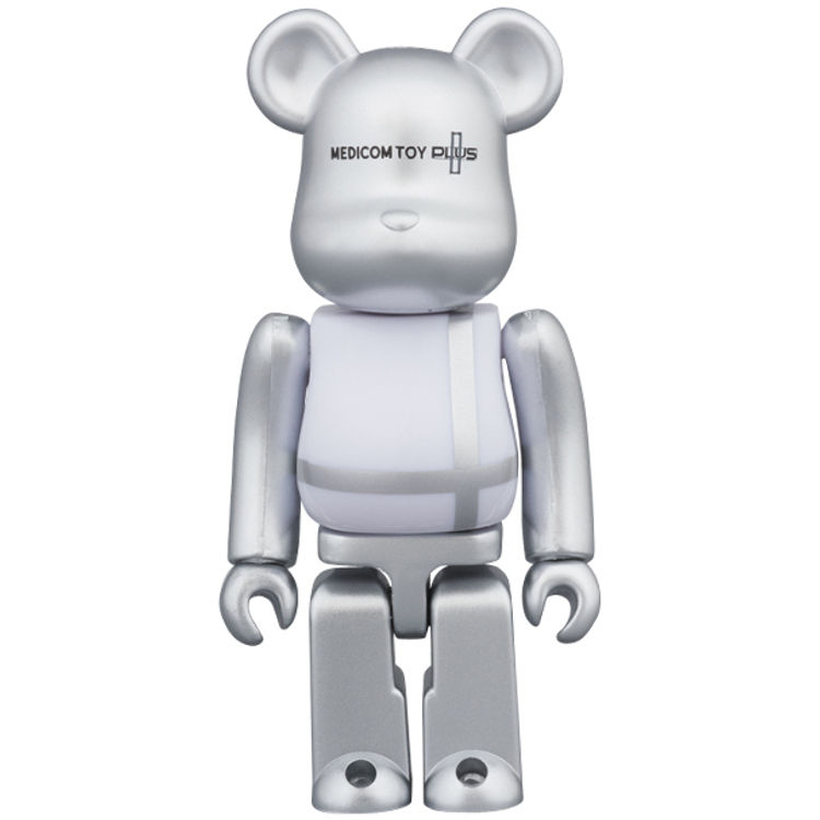 Be@rbrick Medicom Toy Plus - Silver 100% by Medicom