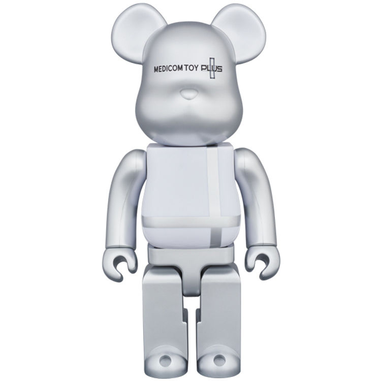 Be@rbrick Medicom Toy Plus - Silver 400% by Medicom