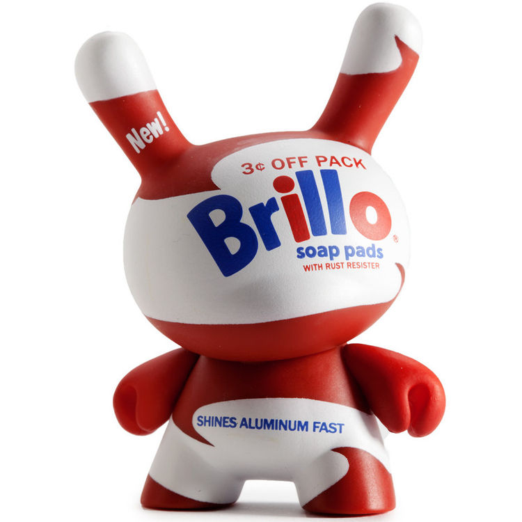 White & Red Brillo by Andy Warhol