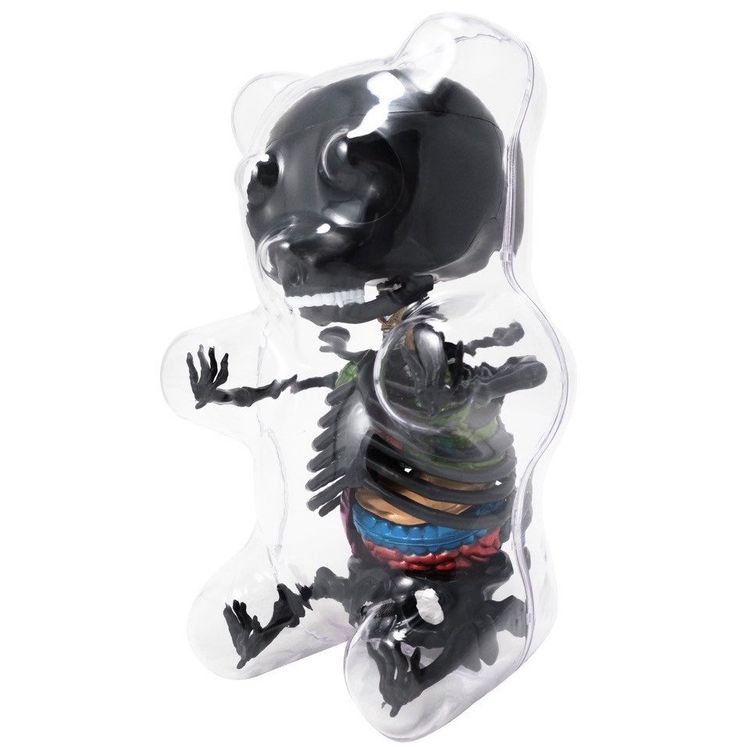 Gummi Bear Anatomy Puzzle Toy - Black by Jason Freeny