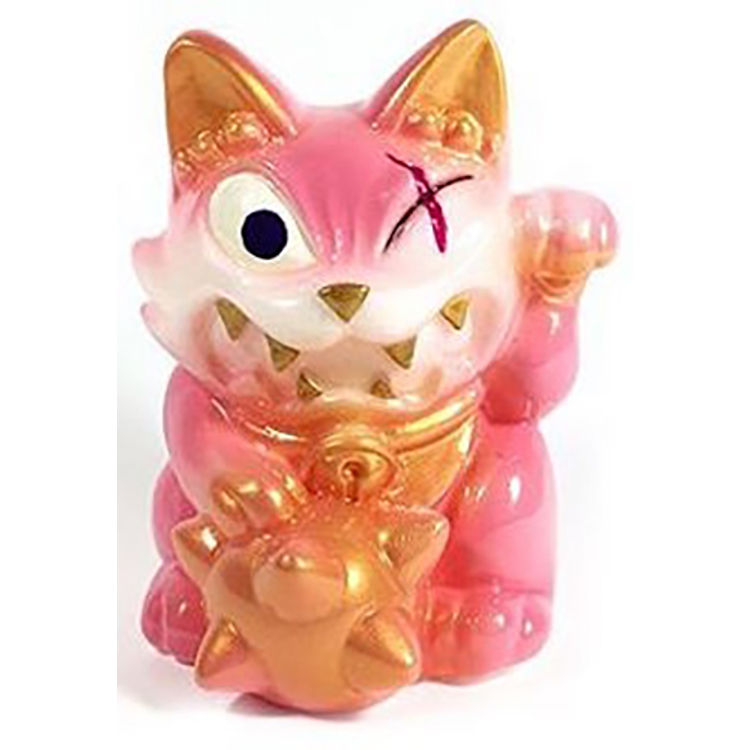 Pink Maneki Wananeko by Stickup Monsters (Javier Jiménez)