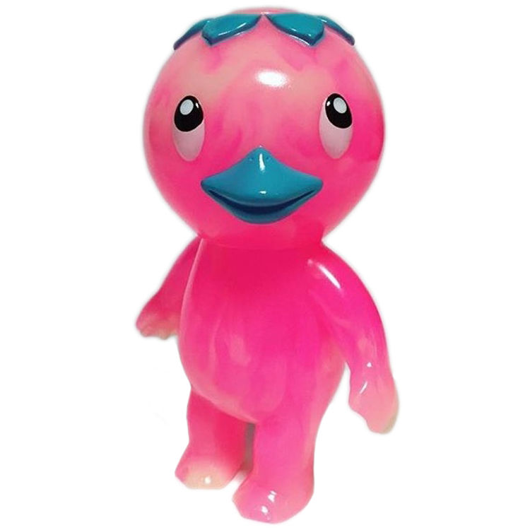 Kappa Kid - Marbled clear neon pink and glow by Cometdebris (Koji Harmon)