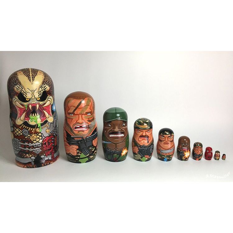 Predator Nesting Dolls by Andy Stattmiller