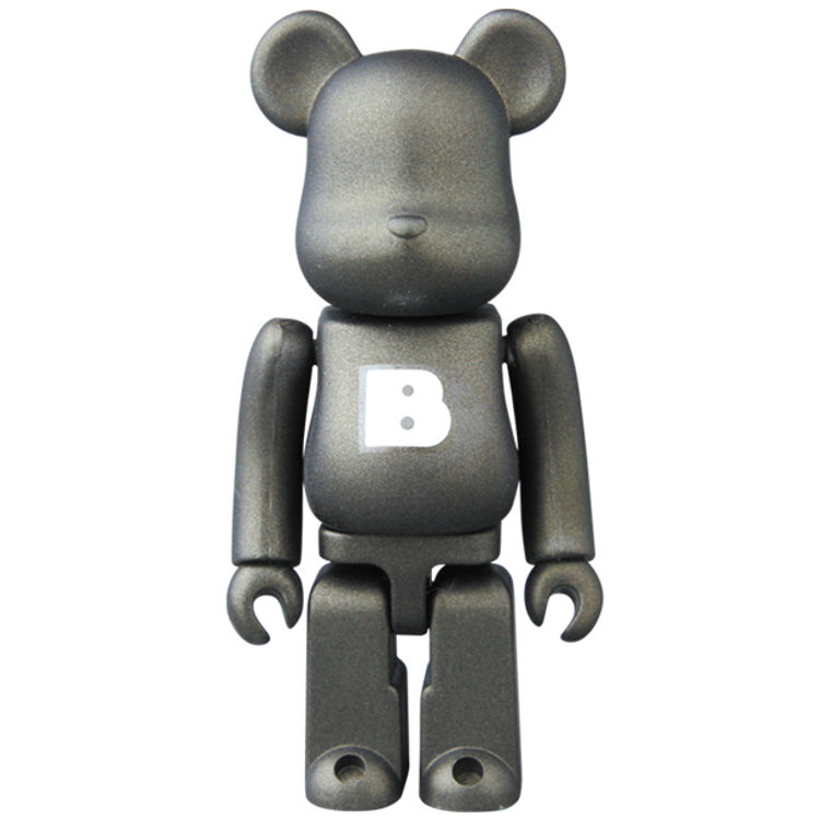 Be@rbrick - Basic Gray Glitter 'B' by Medicom