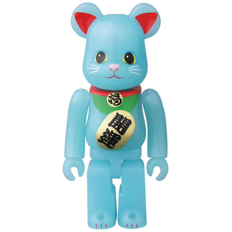 Be@rbrick - Blue Beckoning Cat by Medicom