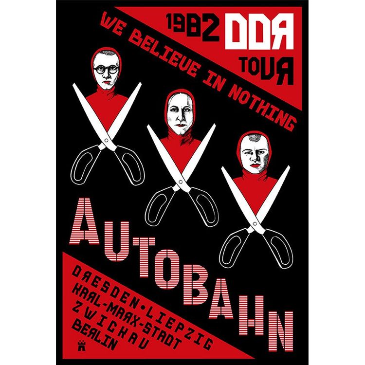 Autobahn - East German Tour Poster by Castlepöp