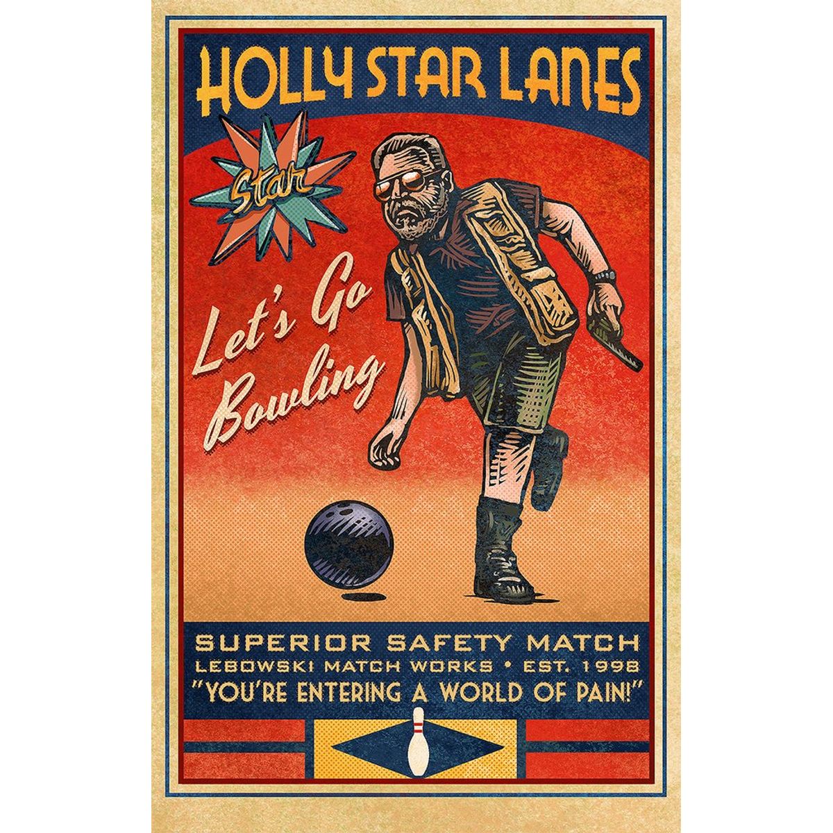 Holly Star Lanes" Print