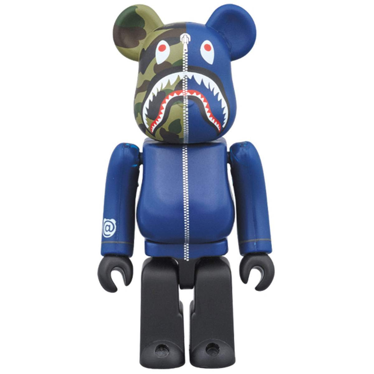 100% Blue Camo Shark Be@rbrick