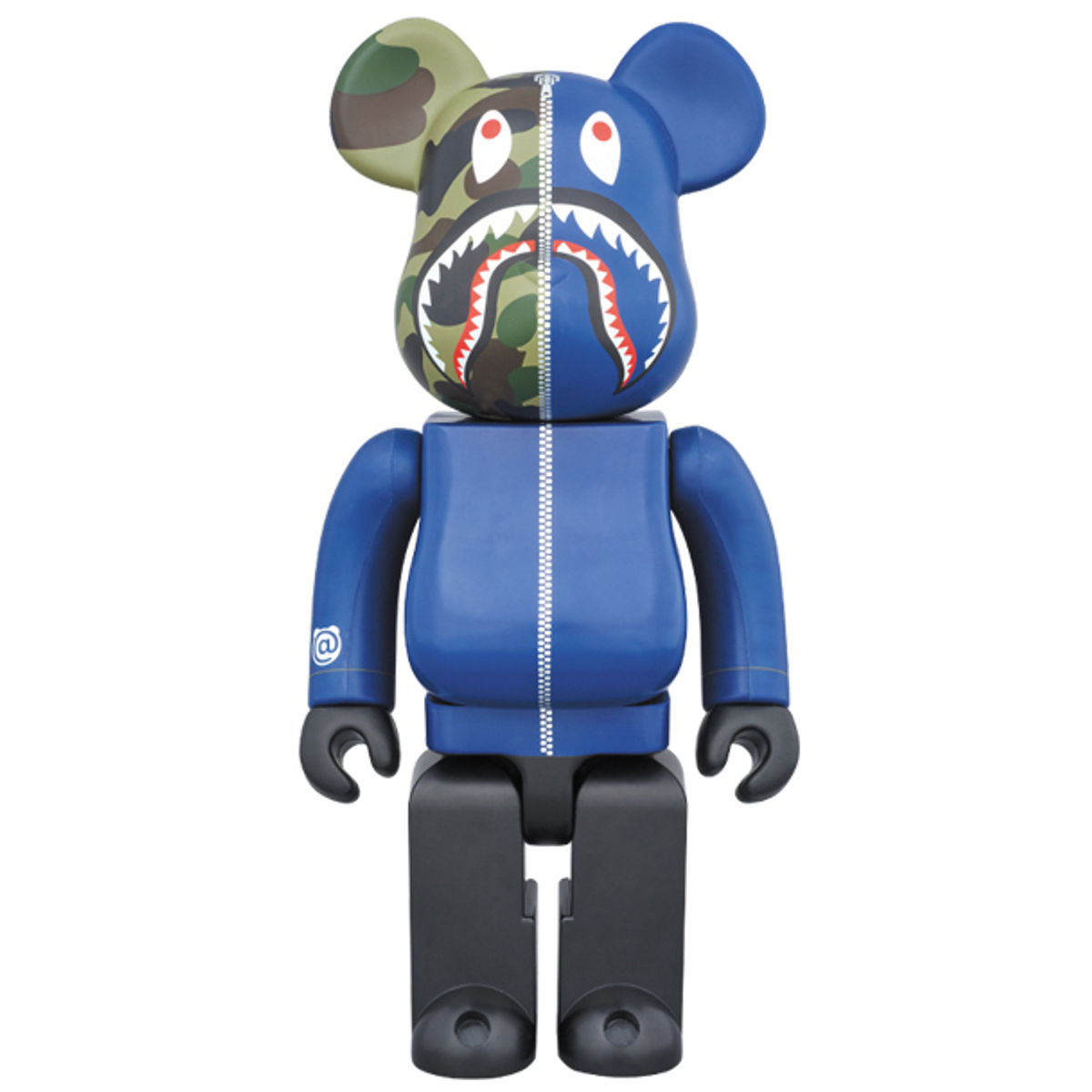 400% Blue Camo Shark Be@rbrick