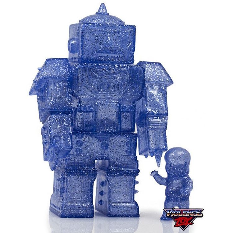 Tower and Babylon Boy Clear Blue with Silver Glitter by Violence Toy (Zach Taylor)