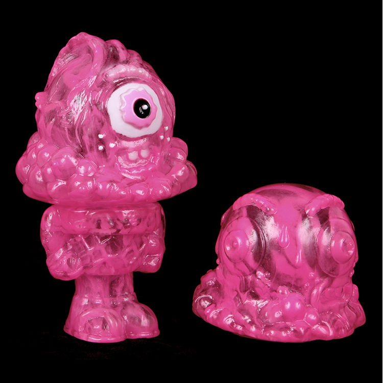 Zombie Mr. Melty and twofaced head - Marbled Pink by Buff Monster