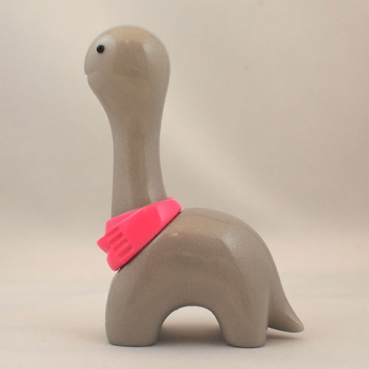 Wool - Pearl Gray + Pink Muffler