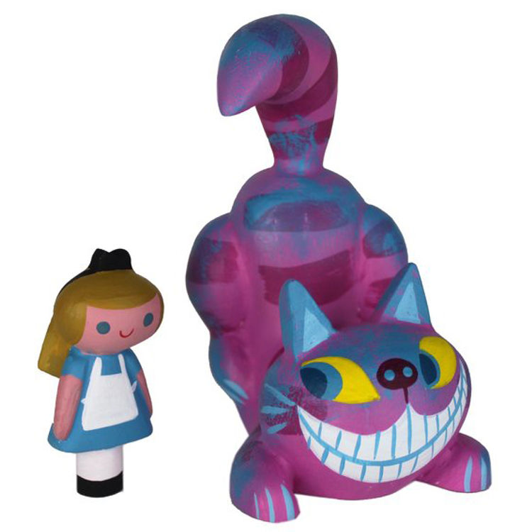 Cheshire Cat and Alice by Michelle Valigura