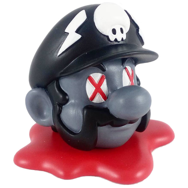 Death Metal Mario Black & White (ToyCon UK '17) by iBreakToys (Lisa Rae Hansen)